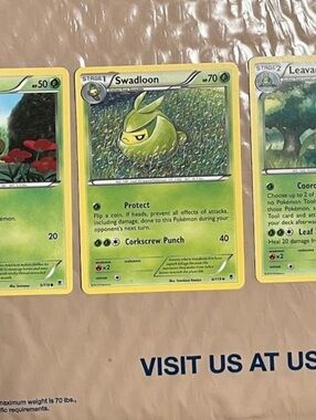 Pokémon Card - Sewaddle, Swadloon, Leavanny (Phantom Forces Set) Card